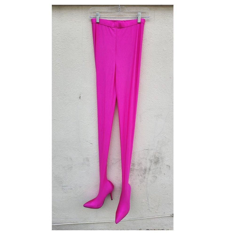 AZALEA WANG Taytay Fuchsia Stiletto Pant Boots - Picture 3 of 4